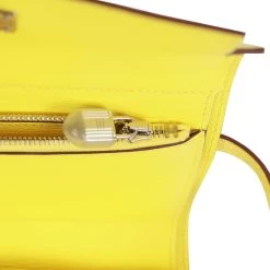 Hermès Hermes Medium Kelly Depliant Wallet Jaune Citron Ostrich Palladium Hardware -Online Bag Store H FBSLG 081722 1 XZ 09