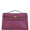 Hermès Hermes Kelly Pochette Anemone Ostrich Permabrass Hardware 2 Hermès Hermes Kelly Pochette Anemone Ostrich Permabrass Hardware -Online Bag Store H FBSLG 081822 1 01