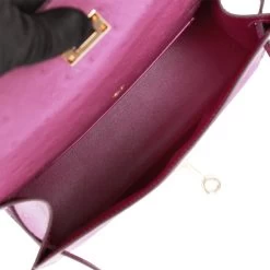 Hermès Hermes Kelly Pochette Anemone Ostrich Permabrass Hardware -Online Bag Store H FBSLG 081822 1 07