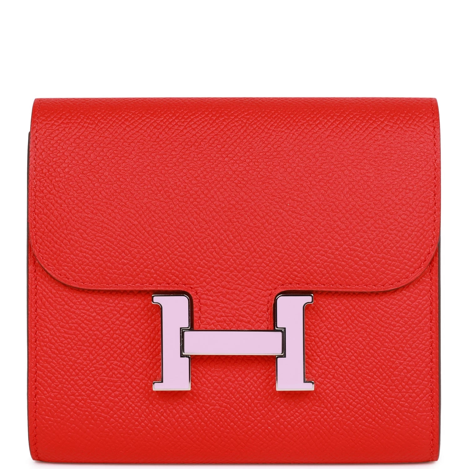 Hermès Pre-owned Hermes Constance Compact Wallet Rouge De Coeur Epsom Rose Sakura Enamel And Palladium Hardware 3 Hermès Pre-owned Hermes Constance Compact Wallet Rouge De Coeur Epsom Rose Sakura Enamel And Palladium Hardware
