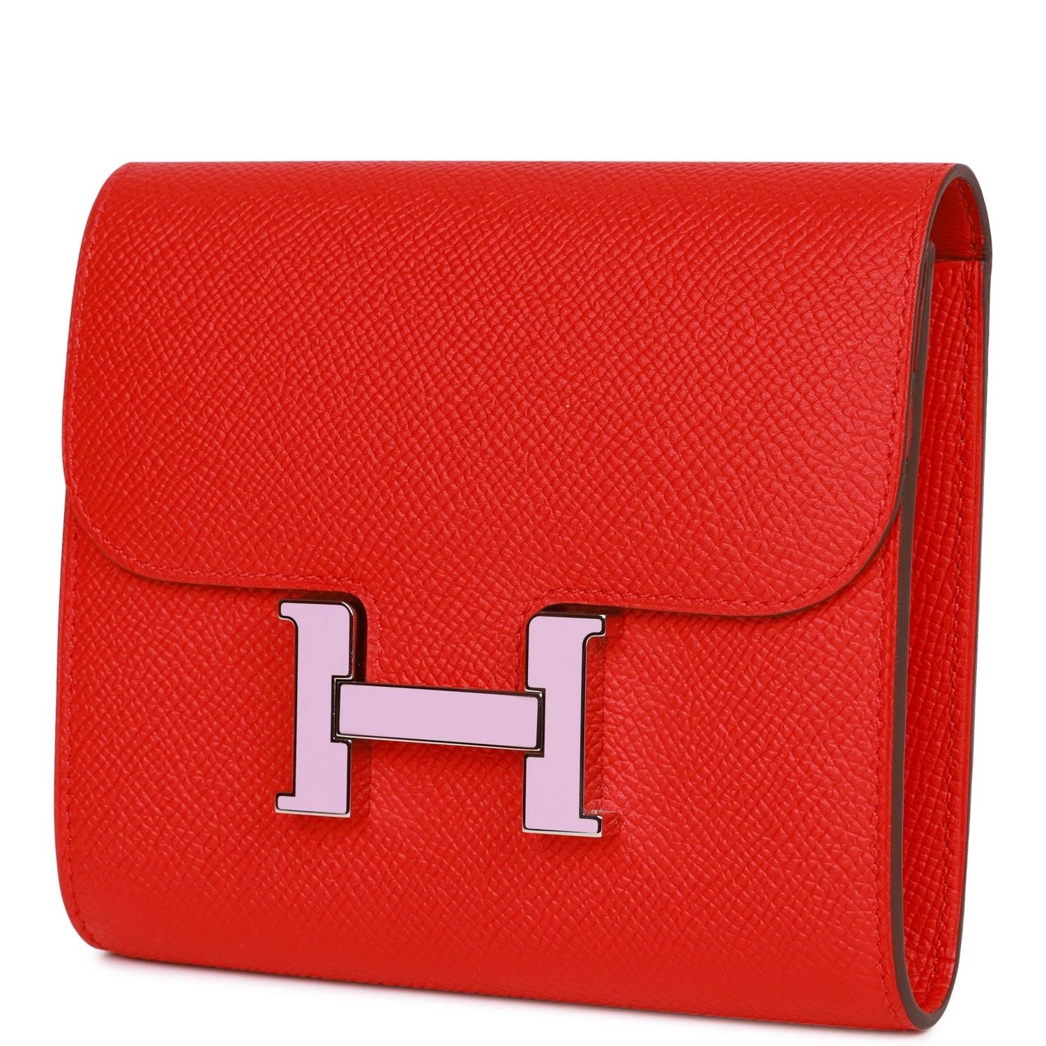 Hermès Pre-owned Hermes Constance Compact Wallet Rouge De Coeur Epsom Rose Sakura Enamel And Palladium Hardware 7 Hermès Pre-owned Hermes Constance Compact Wallet Rouge De Coeur Epsom Rose Sakura Enamel And Palladium Hardware - Image 5