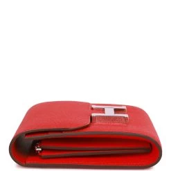 Hermès Pre-owned Hermes Constance Compact Wallet Rouge De Coeur Epsom Rose Sakura Enamel And Palladium Hardware 12 Hermès Pre-owned Hermes Constance Compact Wallet Rouge De Coeur Epsom Rose Sakura Enamel And Palladium Hardware -Online Bag Store H FBSLG 081822 3 04