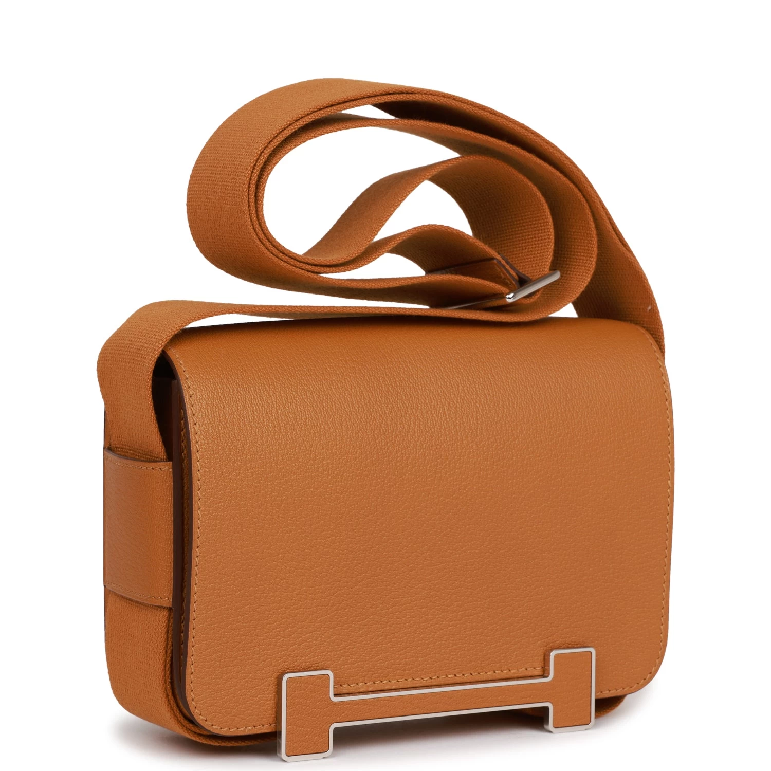 Hermès Hermes Geta Caramel Chevre Palladium Hardware 4 Hermès Hermes Geta Caramel Chevre Palladium Hardware - Image 2
