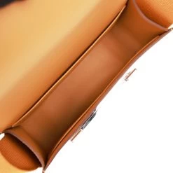 Hermès Hermes Geta Caramel Chevre Palladium Hardware 19 Hermès Hermes Geta Caramel Chevre Palladium Hardware -Online Bag Store H FBSLG 092222 1 09