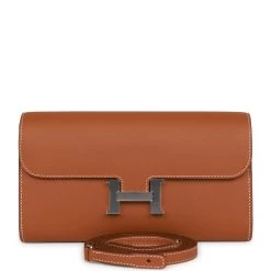 Hermès Hermes Constance Wallet To Go Gold Epsom Palladium Hardware