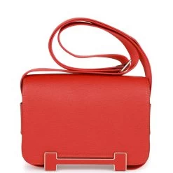 Hermès Hermes Geta Capucine Chevre Palladium Hardware