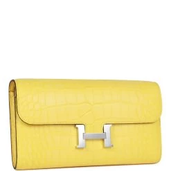 Hermès Hermes Constance Wallet To Go Mimosa Matte Alligator Palladium Hardware -Online Bag Store H FBSLG 102422 2 LA 02