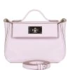 Hermès Hermes Mini 24/24 Bag Mauve Pale Verso Evercolor And Swift Palladium Hardware -Online Bag Store H FBSLG 111022 1 01