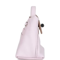 Hermès Hermes Mini 24/24 Bag Mauve Pale Verso Evercolor And Swift Palladium Hardware -Online Bag Store H FBSLG 111022 1 03