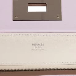 Hermès Hermes Mini 24/24 Bag Mauve Pale Verso Evercolor And Swift Palladium Hardware -Online Bag Store H FBSLG 111022 1 07