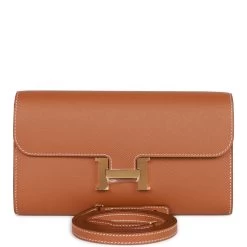 Hermès Hermes Constance Wallet To Go Gold Epsom Gold Hardware