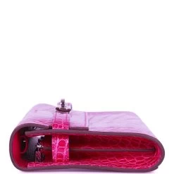 Hermès Pre-owned Hermes Kelly Wallet To Go Rose Scheherazade Shiny Alligator Palladium Hardware -Online Bag Store H FBSLG 122722 2 MX 05