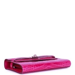 Hermès Pre-owned Hermes Kelly Wallet To Go Rose Scheherazade Shiny Alligator Palladium Hardware -Online Bag Store H FBSLG 122722 2 MX 06