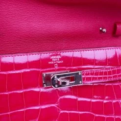 Hermès Pre-owned Hermes Kelly Wallet To Go Rose Scheherazade Shiny Alligator Palladium Hardware -Online Bag Store H FBSLG 122722 2 MX 07