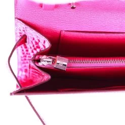 Hermès Pre-owned Hermes Kelly Wallet To Go Rose Scheherazade Shiny Alligator Palladium Hardware -Online Bag Store H FBSLG 122722 2 MX 09