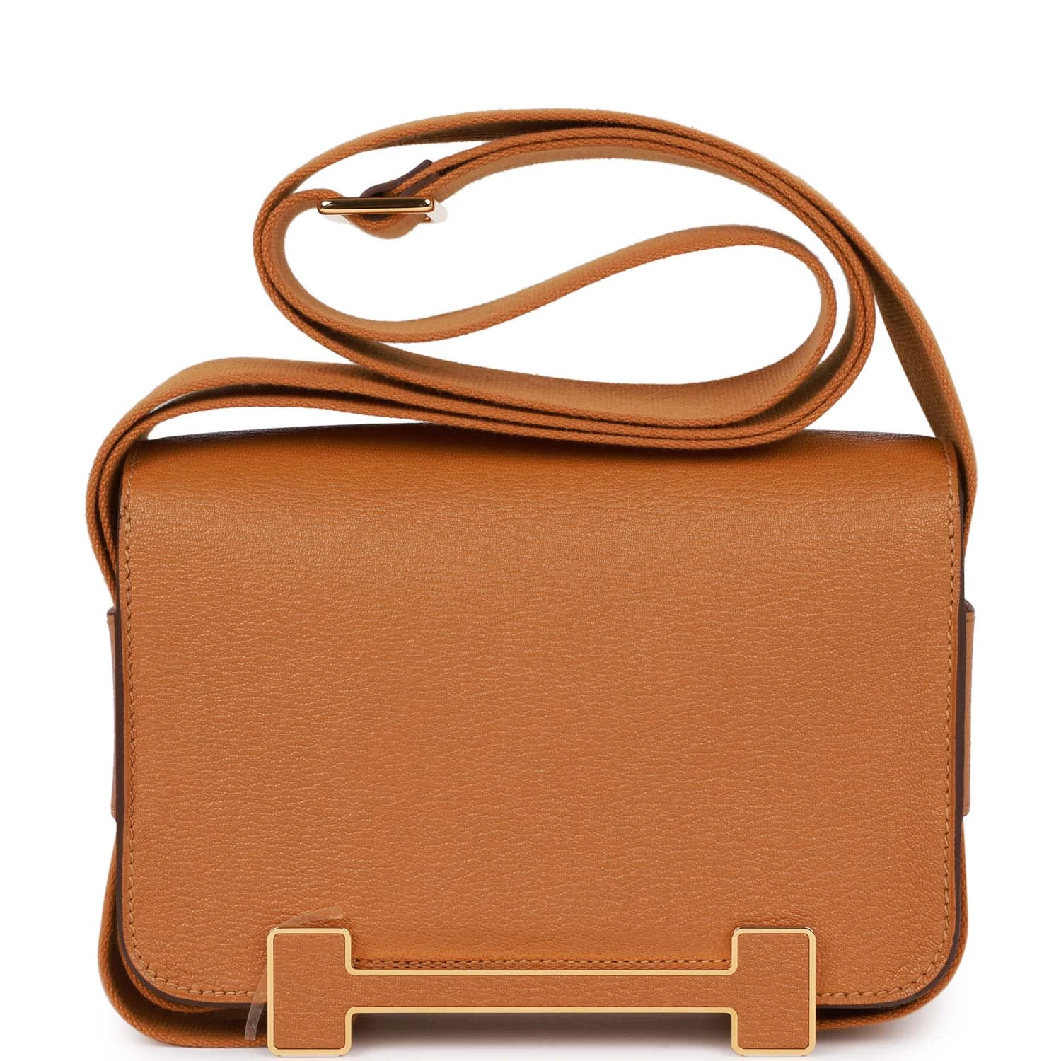Hermès Hermes Geta Caramel Chevre Gold Hardware 7 Hermès Hermes Geta Caramel Chevre Gold Hardware - Image 5