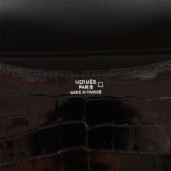 Hermès Hermes Constance 18 Black Shiny Alligator Palladium Tiger's Eye Hardware -Online Bag Store H FBSLG 230224 1 AQZ 08