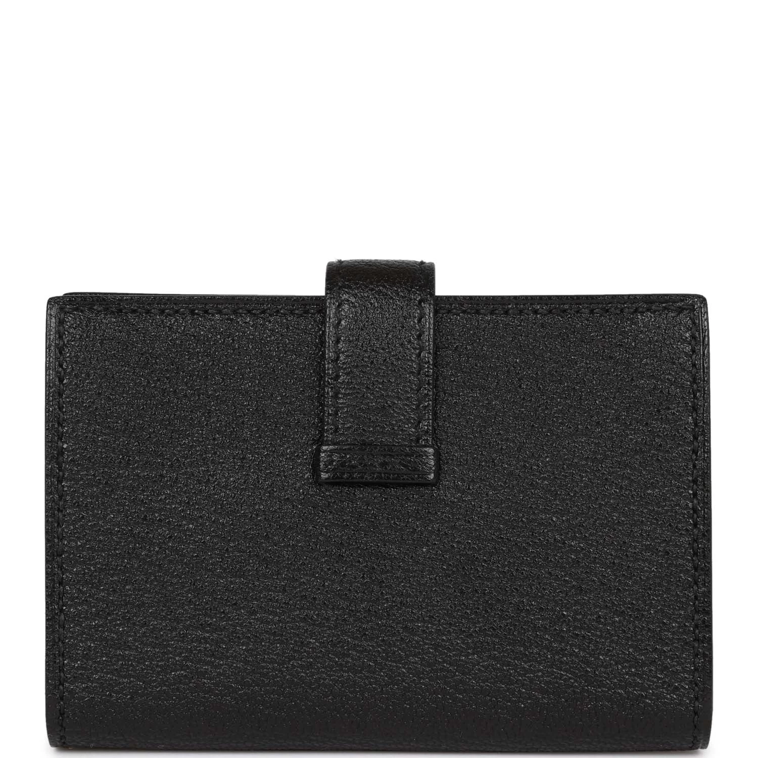 Hermès Hermes Bearn Card Holder Wallet Black Chevre Palladium Hardware 6 Hermès Hermes Bearn Card Holder Wallet Black Chevre Palladium Hardware - Image 4