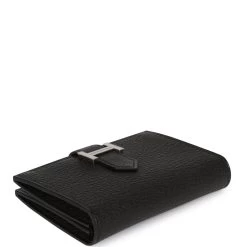 Hermès Hermes Bearn Card Holder Wallet Black Chevre Palladium Hardware 12 Hermès Hermes Bearn Card Holder Wallet Black Chevre Palladium Hardware -Online Bag Store H FBSLG 230227 2 05