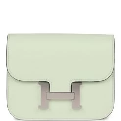 Hermès Hermes Constance Slim Wallet Vert Fizz Evercolor Palladium Hardware
