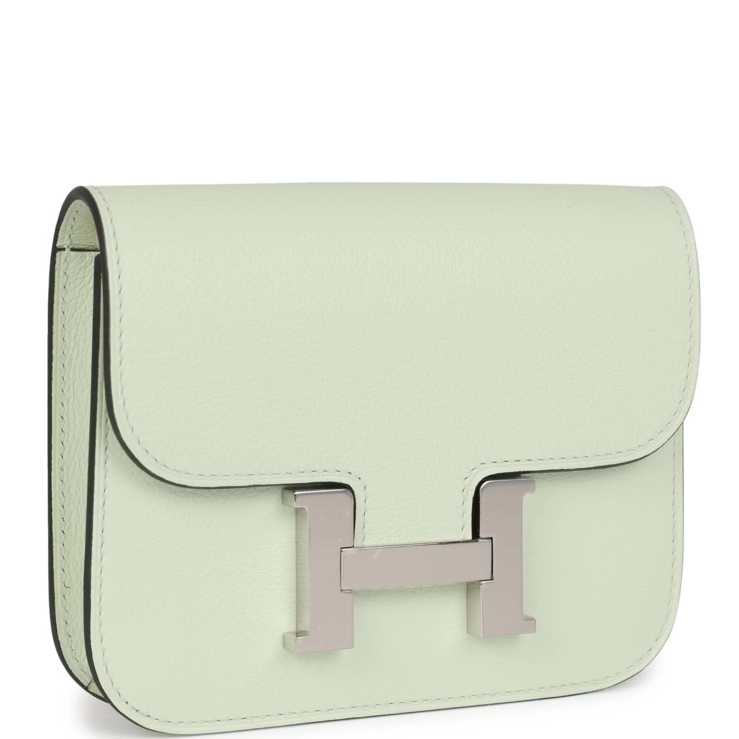 Hermès Hermes Constance Slim Wallet Vert Fizz Evercolor Palladium Hardware 4 Hermès Hermes Constance Slim Wallet Vert Fizz Evercolor Palladium Hardware - Image 2