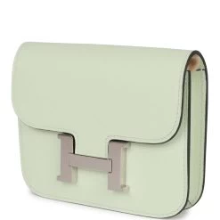 Hermès Hermes Constance Slim Wallet Vert Fizz Evercolor Palladium Hardware 15 Hermès Hermes Constance Slim Wallet Vert Fizz Evercolor Palladium Hardware -Online Bag Store H FBSLG 230302 3 RT 03