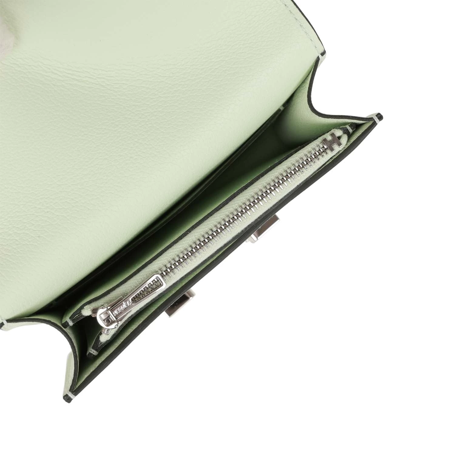 Hermès Hermes Constance Slim Wallet Vert Fizz Evercolor Palladium Hardware 10 Hermès Hermes Constance Slim Wallet Vert Fizz Evercolor Palladium Hardware - Image 8