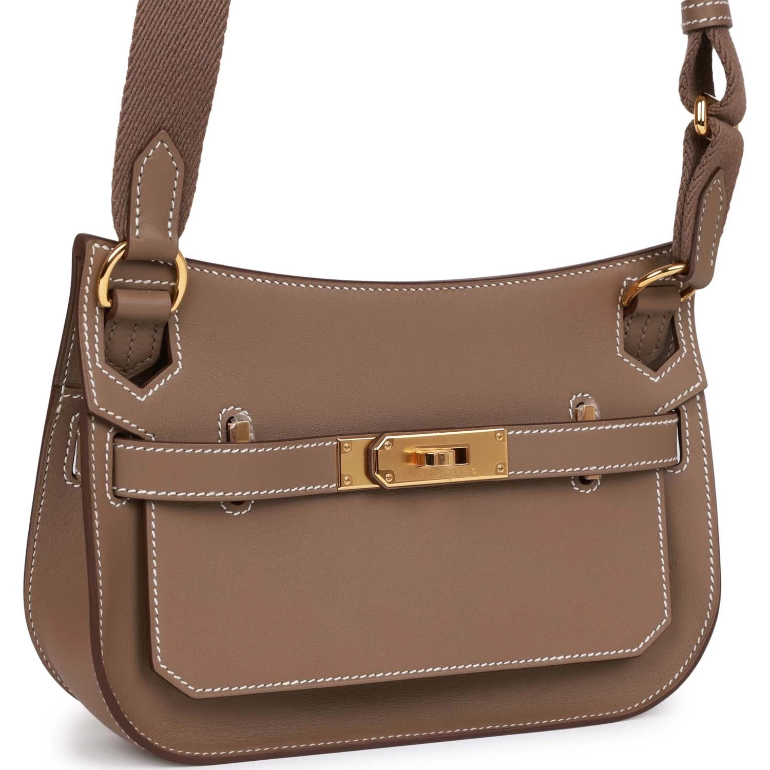 Hermès Hermes Jypsiere Mini Etoupe Swift Gold Hardware 4 Hermès Hermes Jypsiere Mini Etoupe Swift Gold Hardware - Image 2