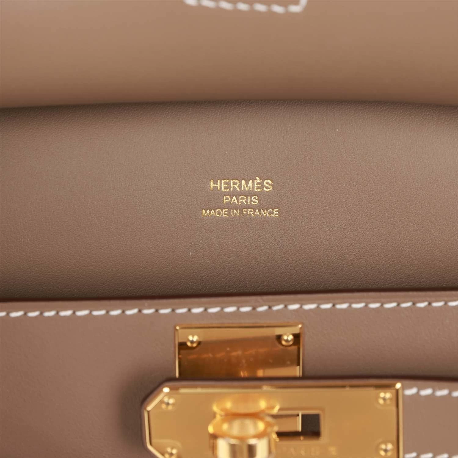 Hermès Hermes Jypsiere Mini Etoupe Swift Gold Hardware 10 Hermès Hermes Jypsiere Mini Etoupe Swift Gold Hardware - Image 8