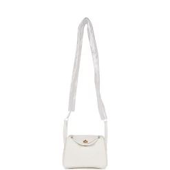 Hermès Hermes Mini Lindy White Swift Gold Hardware 17 Hermès Hermes Mini Lindy White Swift Gold Hardware -Online Bag Store H FBSLG 230306 2 01