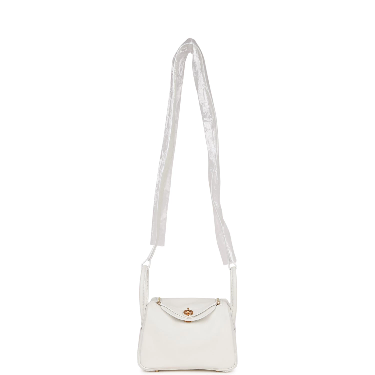 Hermès Hermes Mini Lindy White Swift Gold Hardware 9 Hermès Hermes Mini Lindy White Swift Gold Hardware - Image 7