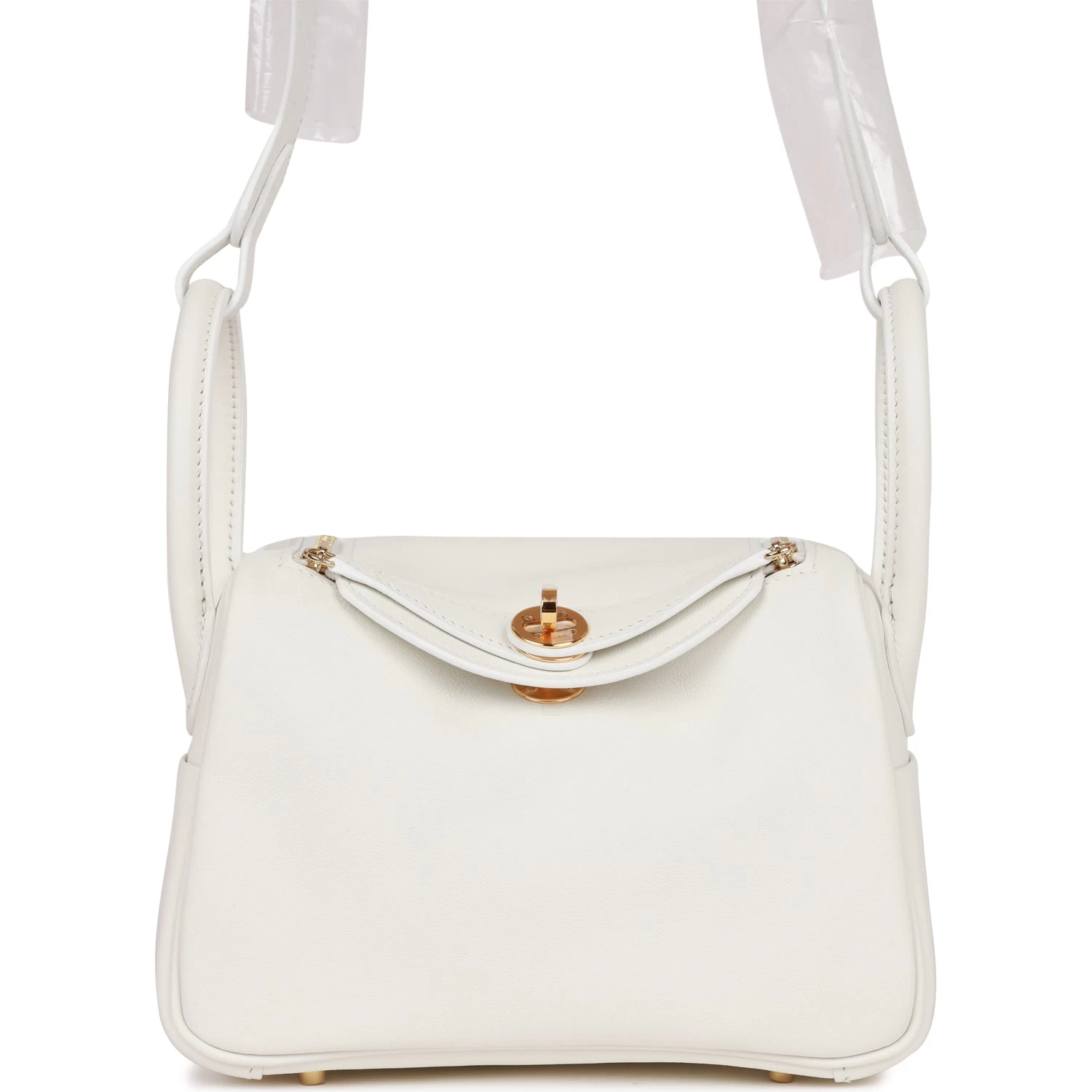 Hermès Hermes Mini Lindy White Swift Gold Hardware 3 Hermès Hermes Mini Lindy White Swift Gold Hardware