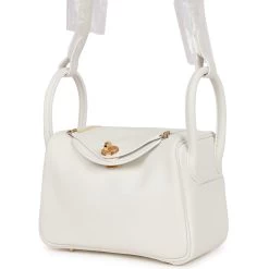 Hermès Hermes Mini Lindy White Swift Gold Hardware 15 Hermès Hermes Mini Lindy White Swift Gold Hardware -Online Bag Store H FBSLG 230306 2 04