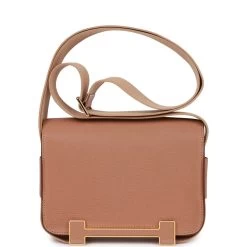 Hermès Hermes Geta Quebracho And Chai Chevre Gold Hardware -Online Bag Store H FBSLG 230307 2 05
