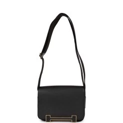 Hermès Hermes Geta Black Chevre Gold Hardware 17 Hermès Hermes Geta Black Chevre Gold Hardware -Online Bag Store H FBSLG 230310 1 01