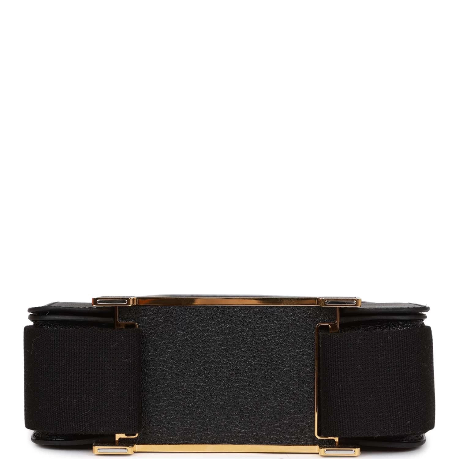 Hermès Hermes Geta Black Chevre Gold Hardware 8 Hermès Hermes Geta Black Chevre Gold Hardware - Image 6