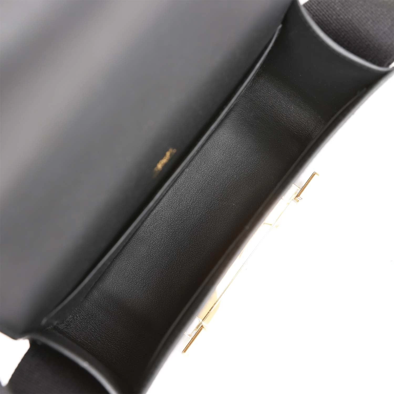 Hermès Hermes Geta Black Chevre Gold Hardware 11 Hermès Hermes Geta Black Chevre Gold Hardware - Image 9