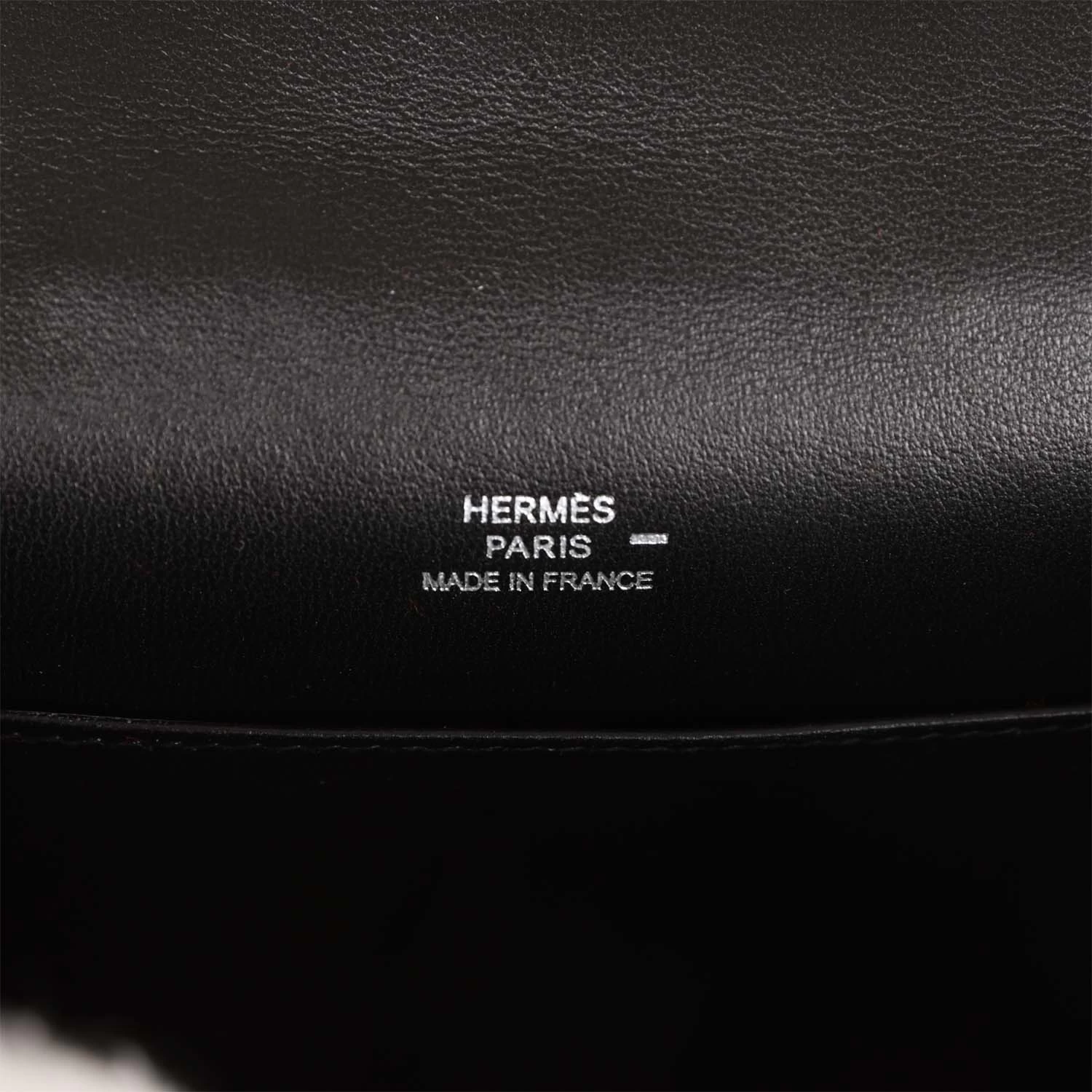 Hermès Hermes Kelly Pochette Black Lizard Ruthenium Hardware 9 Hermès Hermes Kelly Pochette Black Lizard Ruthenium Hardware - Image 7