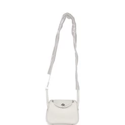 Hermès Hermes Mini Lindy White Swift Palladium Hardware 17 Hermès Hermes Mini Lindy White Swift Palladium Hardware -Online Bag Store H FBSLG 230502 1 KL 01