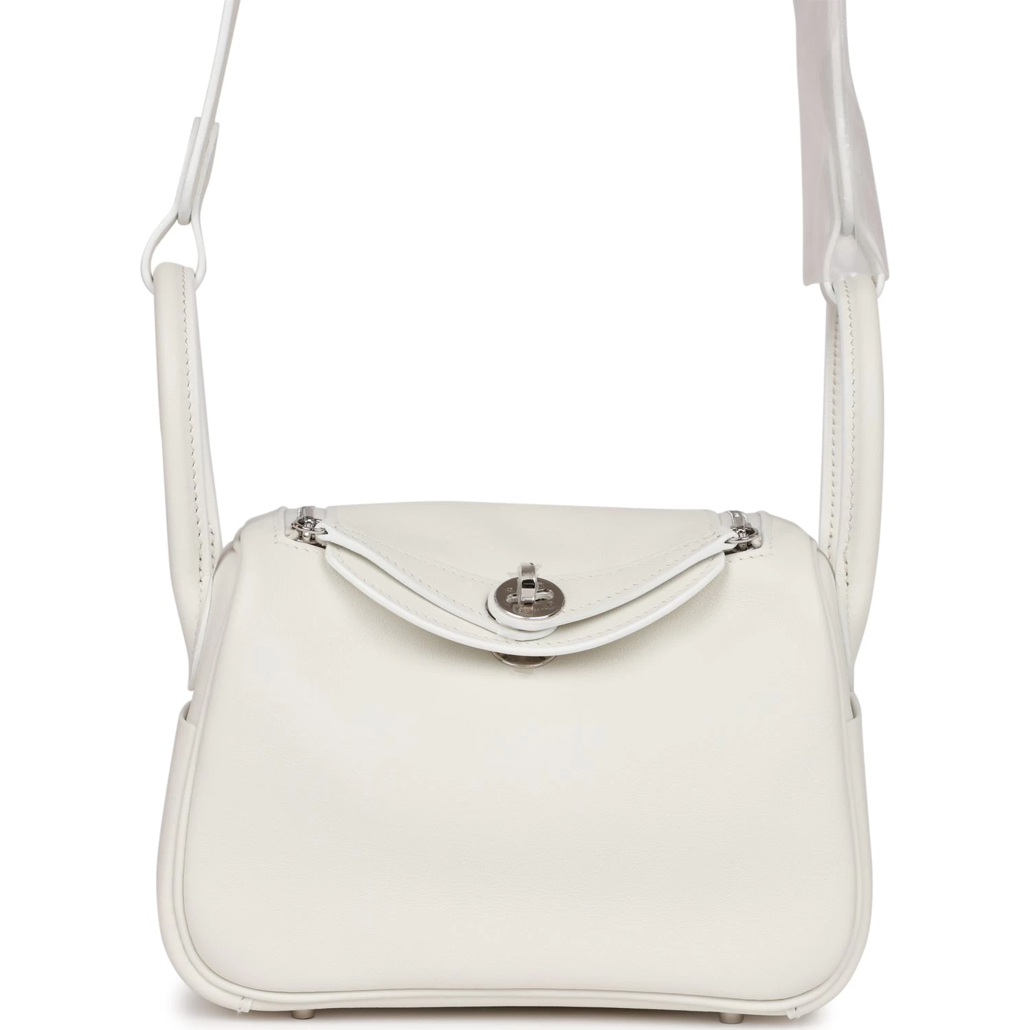Hermès Hermes Mini Lindy White Swift Palladium Hardware 3 Hermès Hermes Mini Lindy White Swift Palladium Hardware