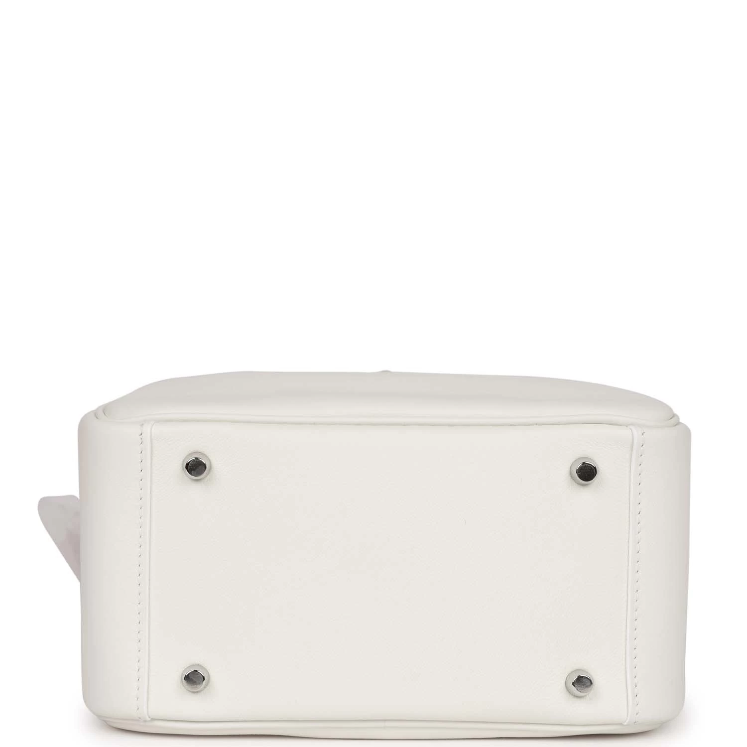 Hermès Hermes Mini Lindy White Swift Palladium Hardware 8 Hermès Hermes Mini Lindy White Swift Palladium Hardware - Image 6