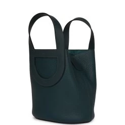 Hermès Hermes In-The-Loop 18 Vert Cypress Clemence And Swift Palladium Hardware 12 Hermès Hermes In-The-Loop 18 Vert Cypress Clemence And Swift Palladium Hardware -Online Bag Store H FBSLG 230504 1 03