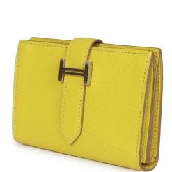 Hermès Hermes Bearn Mini Wallet Lime Chevre Mysore Palladium Hardware 15 Hermès Hermes Bearn Mini Wallet Lime Chevre Mysore Palladium Hardware -Online Bag Store H FBSLG 230626 2 03