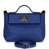 Hermès Hermes Mini 24/24 Bag Bleu Royal Evercolor And Swift Palladium Hardware 1 Hermès Hermes Mini 24/24 Bag Bleu Royal Evercolor And Swift Palladium Hardware -Online Bag Store H FBSLG 230714 3 AS 01