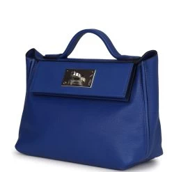 Hermès Hermes Mini 24/24 Bag Bleu Royal Evercolor And Swift Palladium Hardware -Online Bag Store H FBSLG 230714 3 AS 03