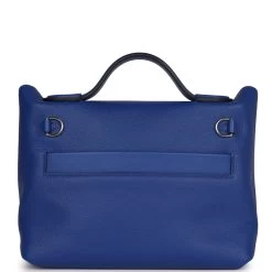 Hermès Hermes Mini 24/24 Bag Bleu Royal Evercolor And Swift Palladium Hardware -Online Bag Store H FBSLG 230714 3 AS 05