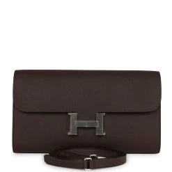 Hermès Hermes Constance Wallet To Go Chocolate Epsom Palladium Hardware