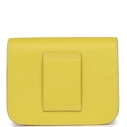 Hermès Hermes Constance Slim Wallet Lime Evercolor Palladium Hardware 13 Hermès Hermes Constance Slim Wallet Lime Evercolor Palladium Hardware -Online Bag Store H FBSLG 230728 1 RT 08