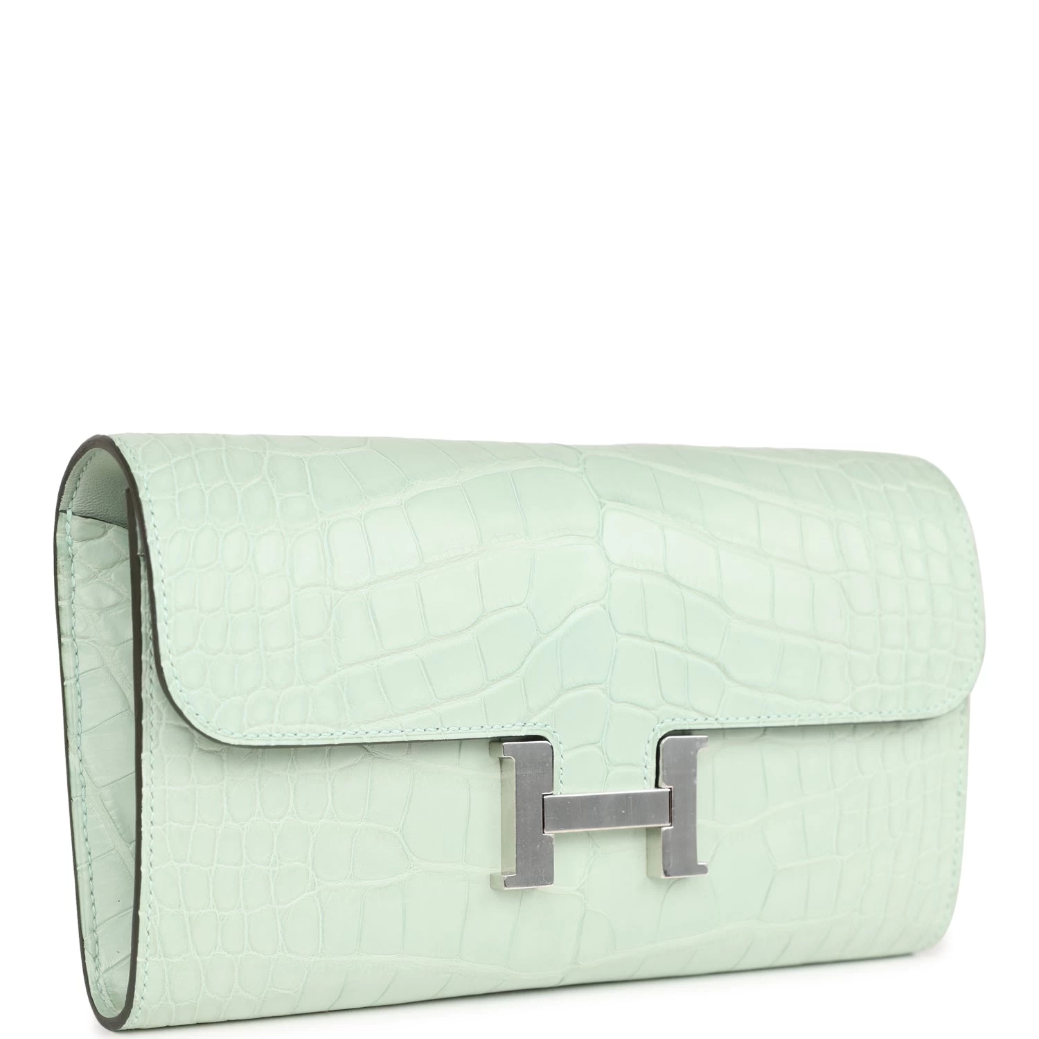 Hermès Hermes Constance Wallet To Go Vert D'eau Matte Alligator Palladium Hardware 4 Hermès Hermes Constance Wallet To Go Vert D'eau Matte Alligator Palladium Hardware - Image 2