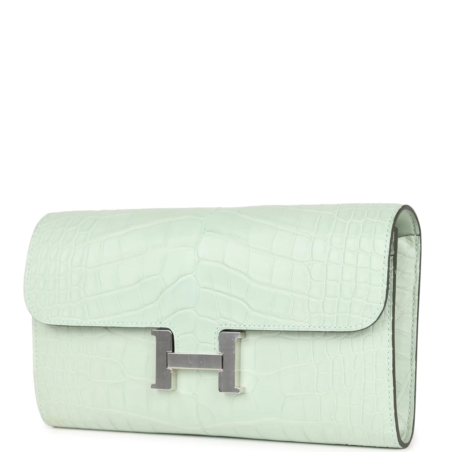 Hermès Hermes Constance Wallet To Go Vert D'eau Matte Alligator Palladium Hardware 8 Hermès Hermes Constance Wallet To Go Vert D'eau Matte Alligator Palladium Hardware - Image 6